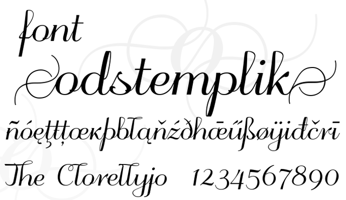 odstemplik Font poster