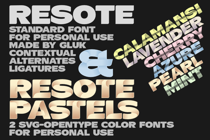 ResotE Font poster
