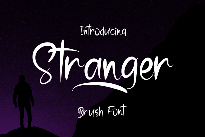 Stranger Font poster