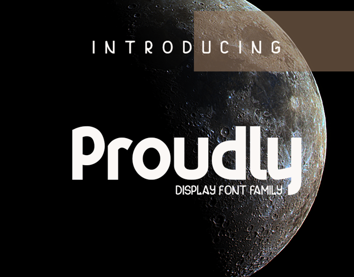Proudly Font poster
