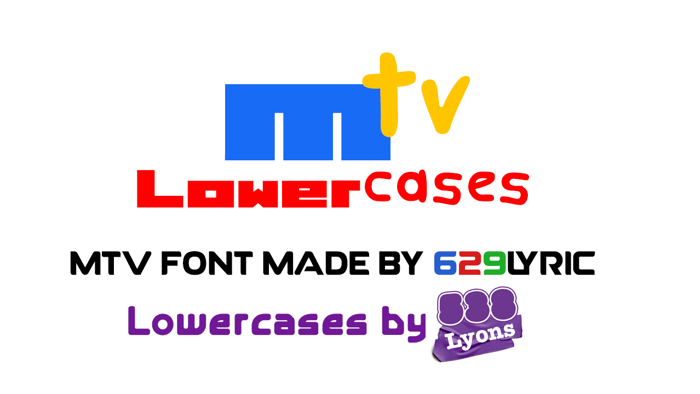 MTV Lowercase 1 Font poster