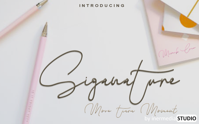 Siganature Font poster