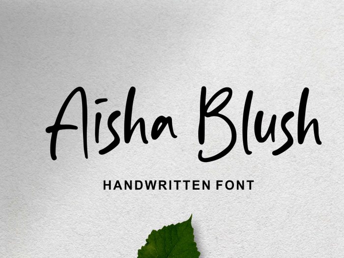Aisha Blush Font poster
