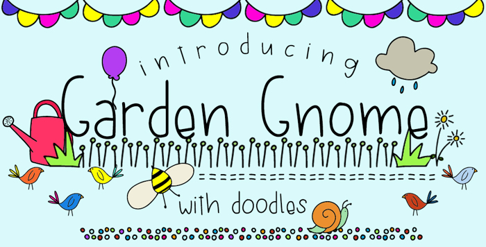GJ-Garden Gnome Doodles Font poster