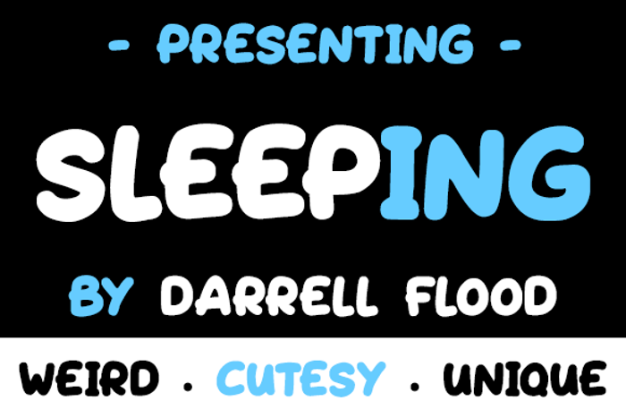 Sleeping Font poster
