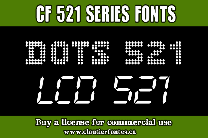 CF LCD 521 Font poster