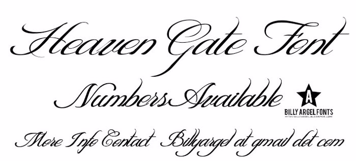 HEAVEN GATE Font poster