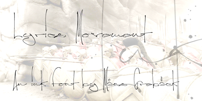 Lyrics Movement Font poster