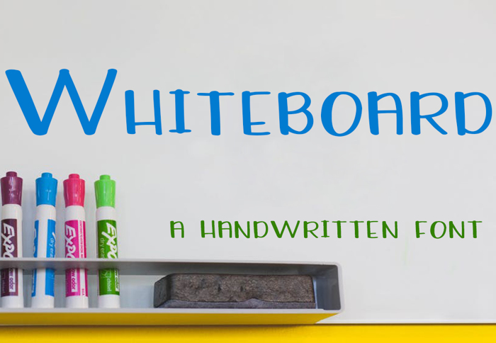Whiteboard Font poster