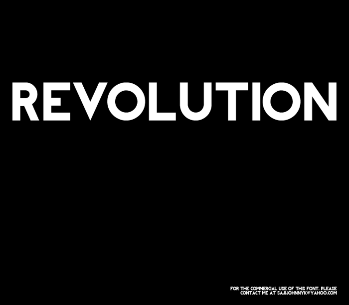 REVOLUTION Font poster