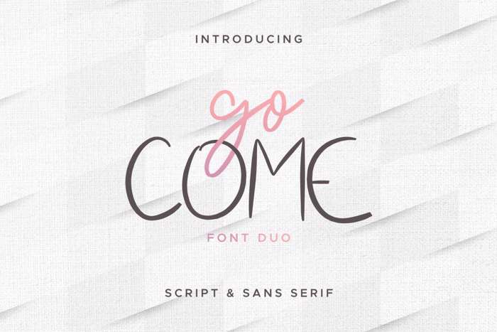 Go Come Font poster