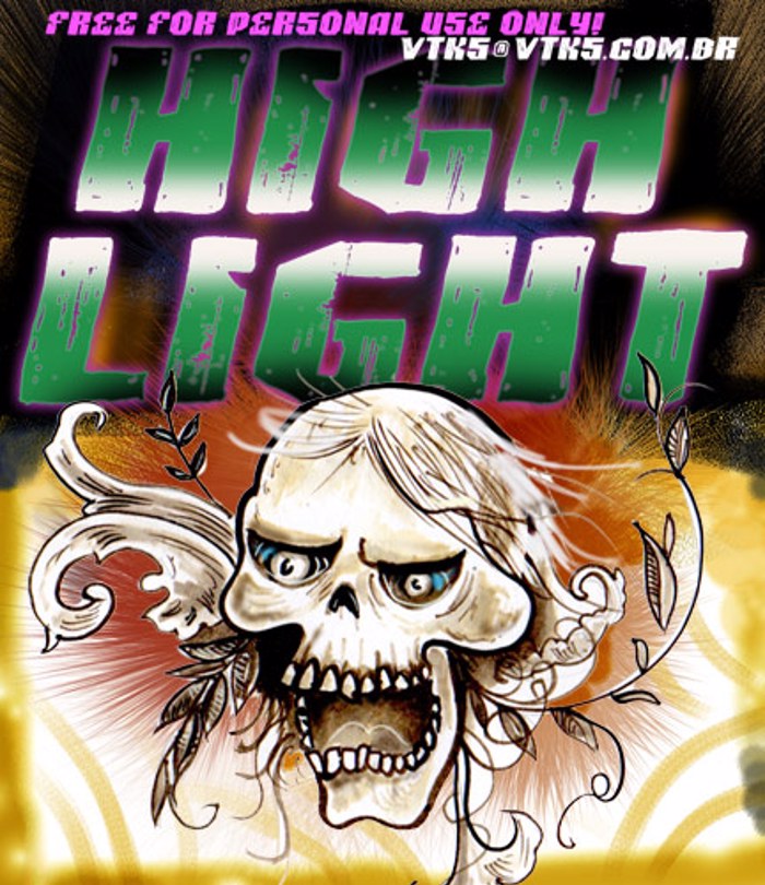 VTKS HIGHLIGHT Font poster