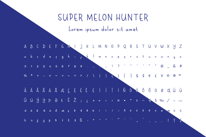 Super Melon Hunter Font poster