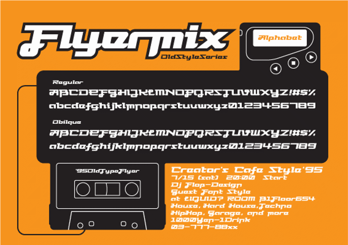 Flyermix Font poster