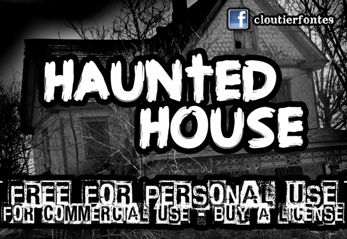 CF Haunted House Font poster