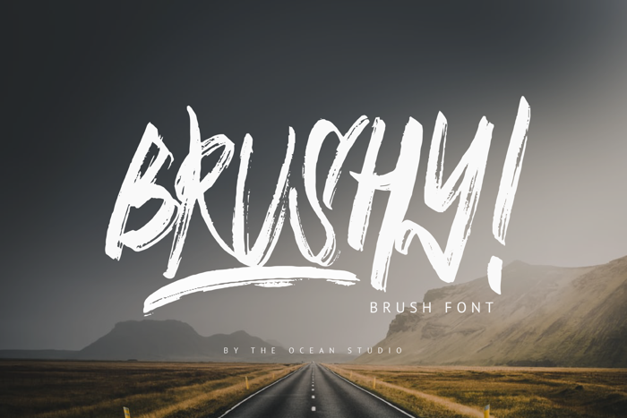 BRUSHY Font poster