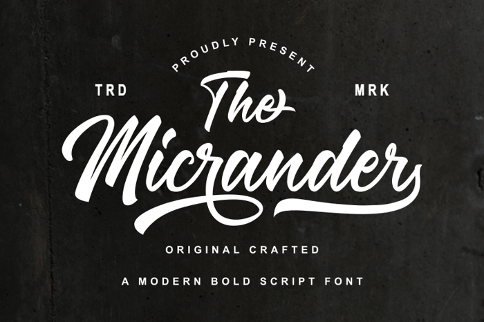The Micrander Font poster