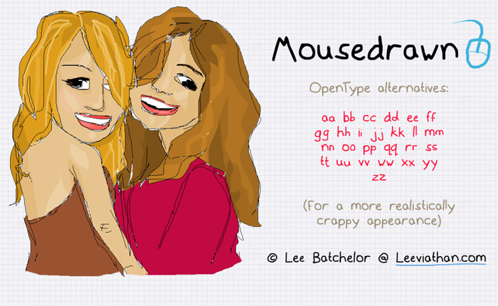 Mousedrawn Font poster