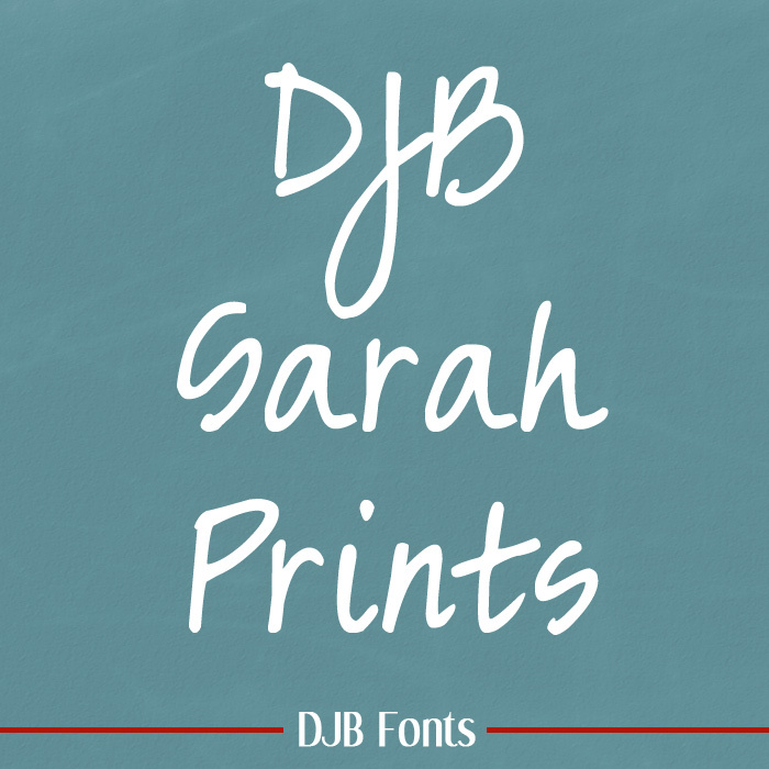DJB Sarah prints Font poster