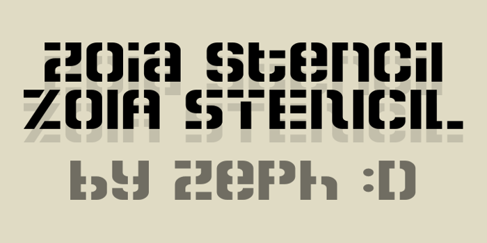Zoia Stencil Font