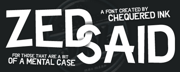 Zed Said Font poster