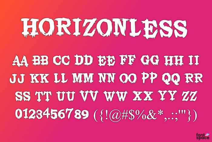 HORIZONLESS Font poster