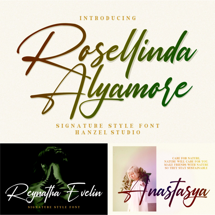 Rosellinda Alyamore Font poster