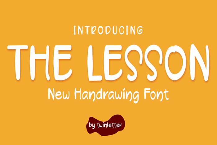 THE LESSON Font poster