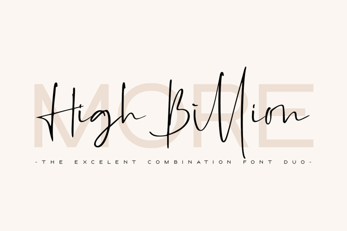High Billion Font poster