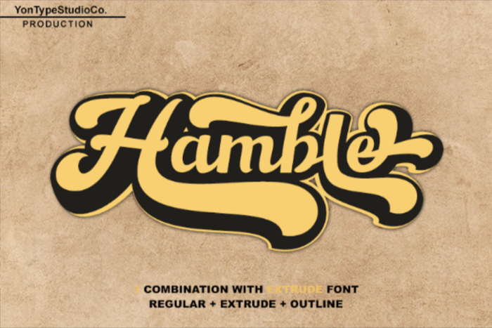 Hamble Font poster