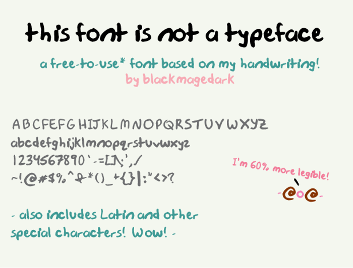this font is not a typeface poster