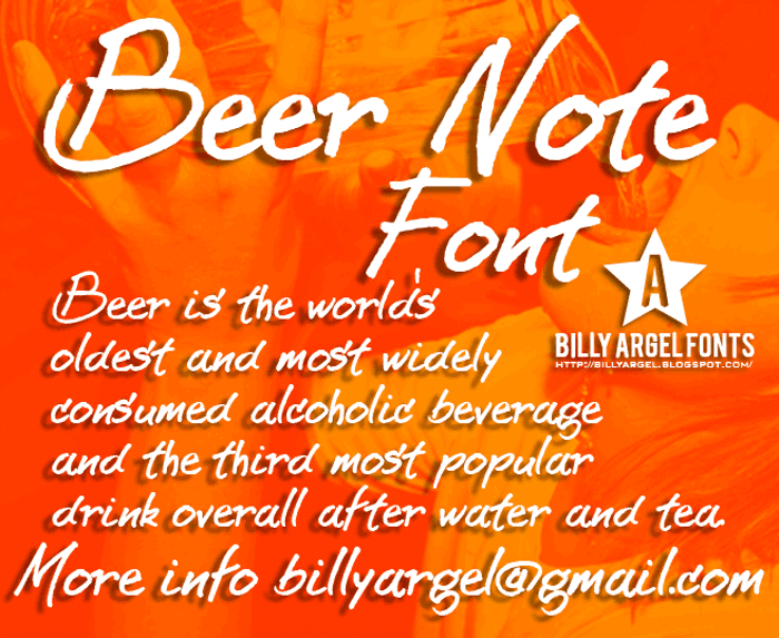 BEER NOTE Font poster