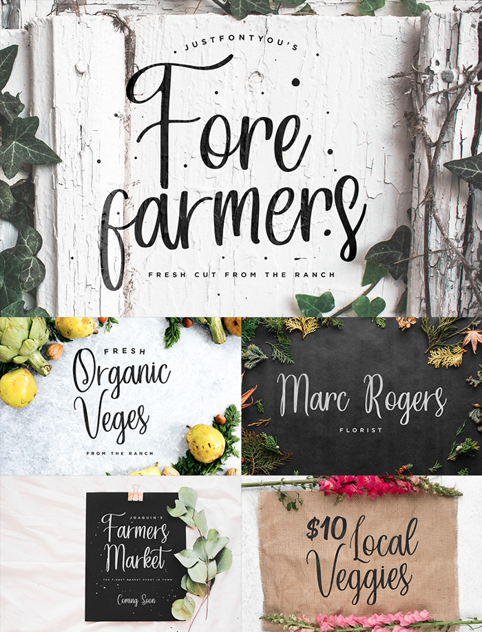 Forefarmers Font poster