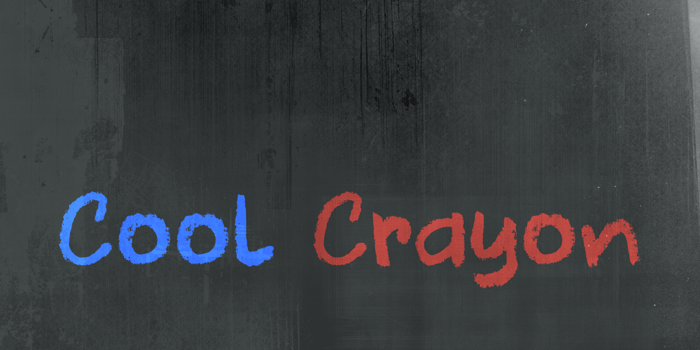 DK Cool Crayon Font poster
