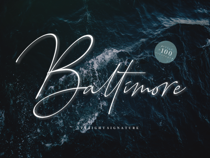 Baltimore Bold Font poster