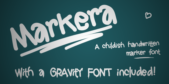 Markera Font poster