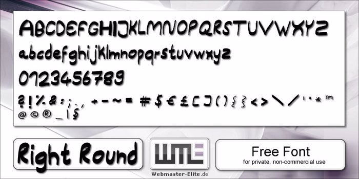 Right Round Font poster