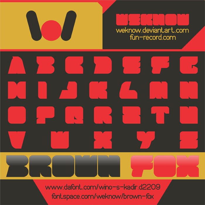 BROWN FOX Font poster