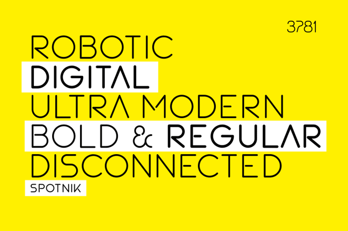 SPOTNIK Font poster