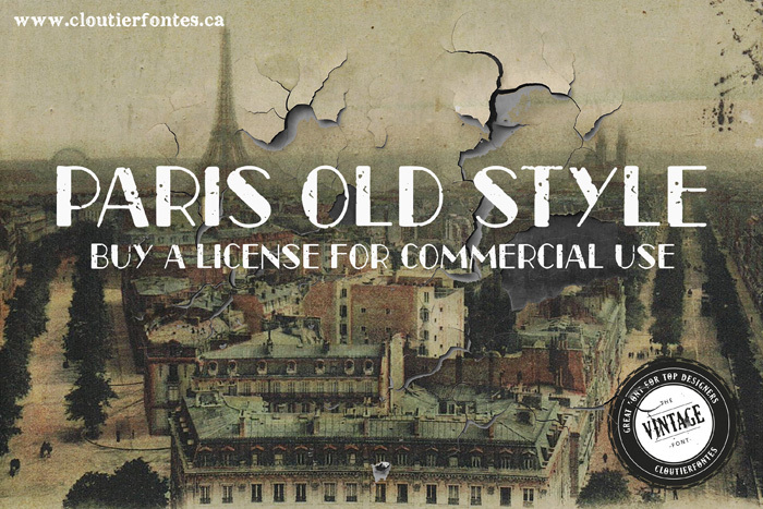 CF Paris Old Style Font poster
