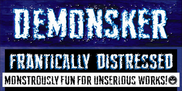 Demon Sker Font poster