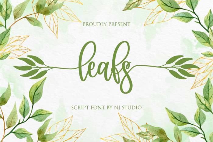 leafs Font poster