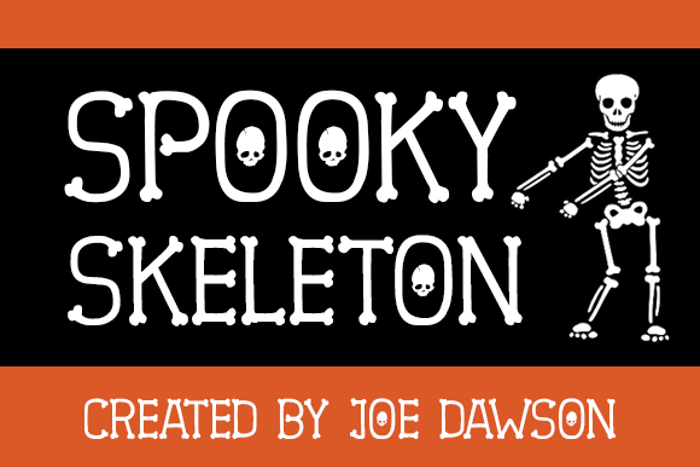 Spooky Skeleton Font poster