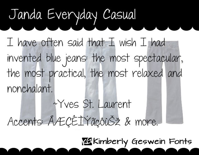 Janda Everyday Casual Font poster