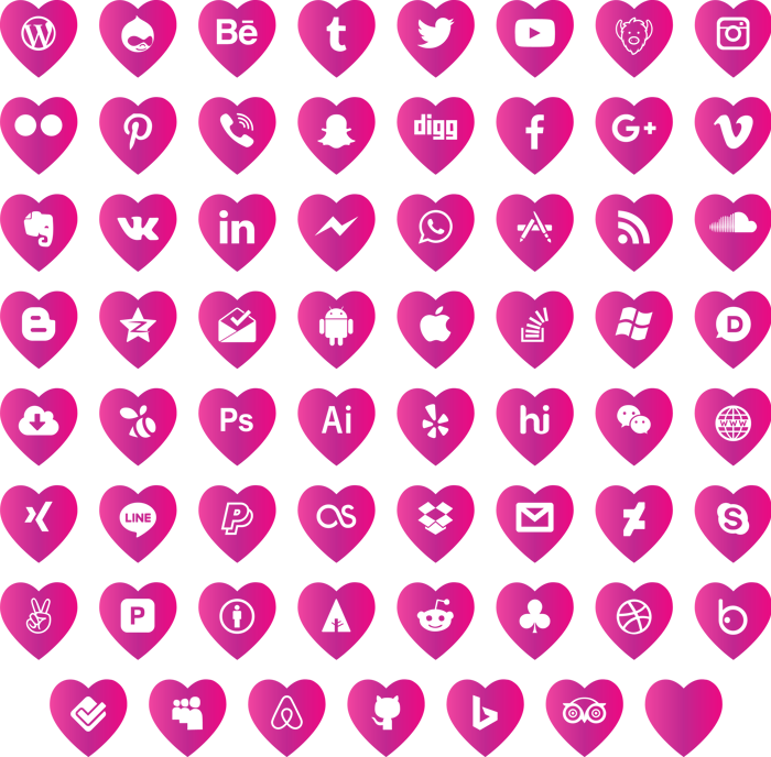 love social media Font poster