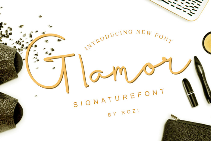 Glamor Signature Font poster