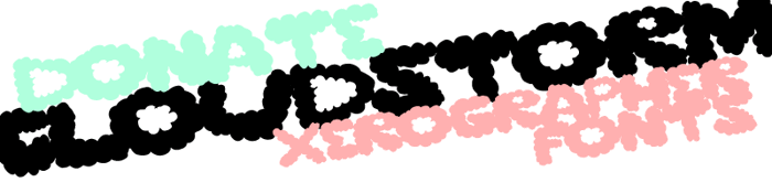 cloudstorm Font poster