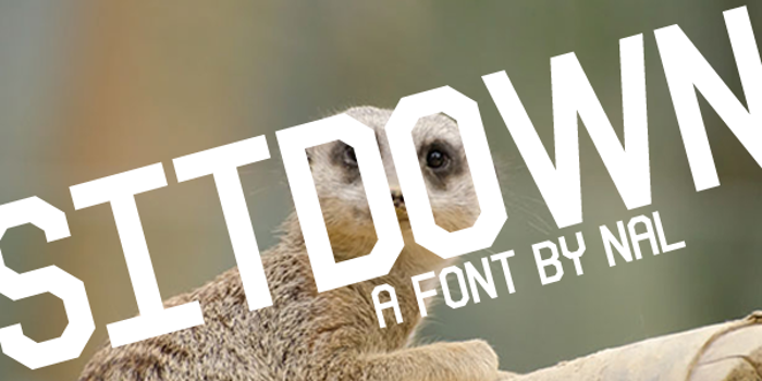 Sitdown Font poster