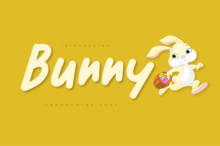 Bunny Font poster