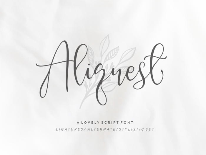 Aliquest Font poster